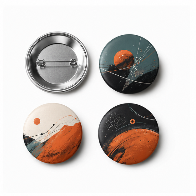 Custom Photo Button Badge Set
