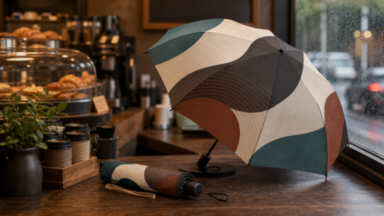 Branded Umbrellas for Coffee Shops, Pop-Ups, and Local Retail