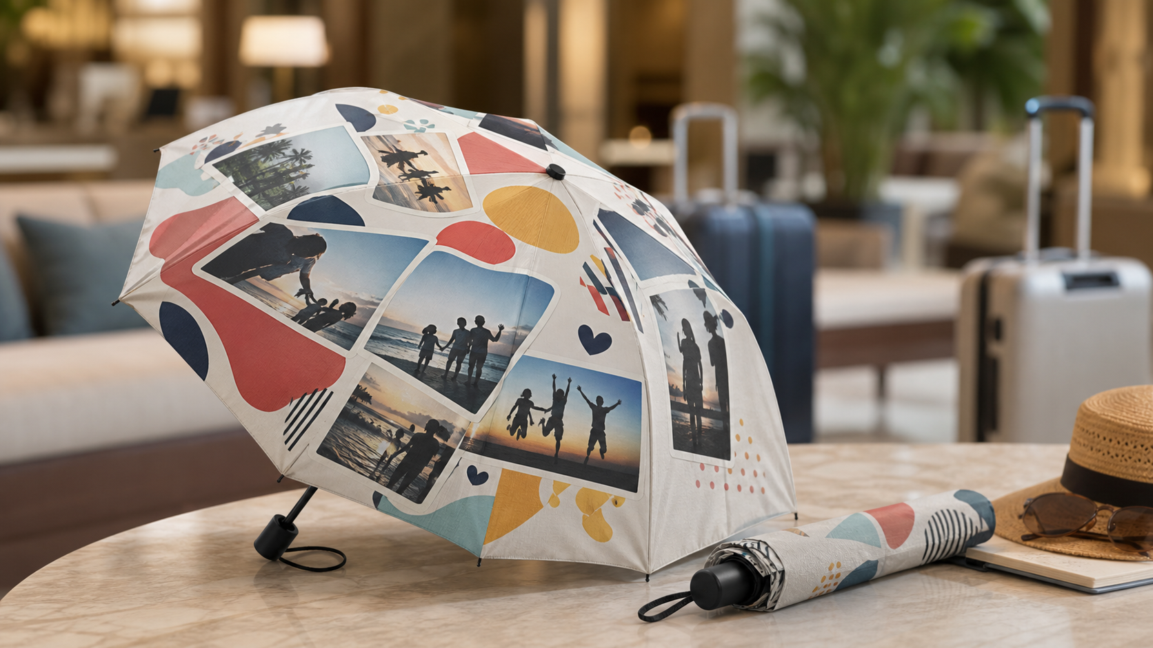 Personalized Photo Umbrellas for Family Reunions and Travel Groups